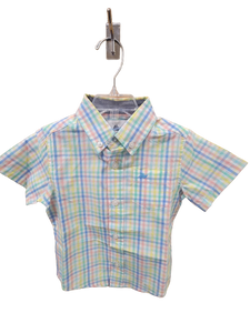Boys Short Sleeve Shirt Yellow/Pink