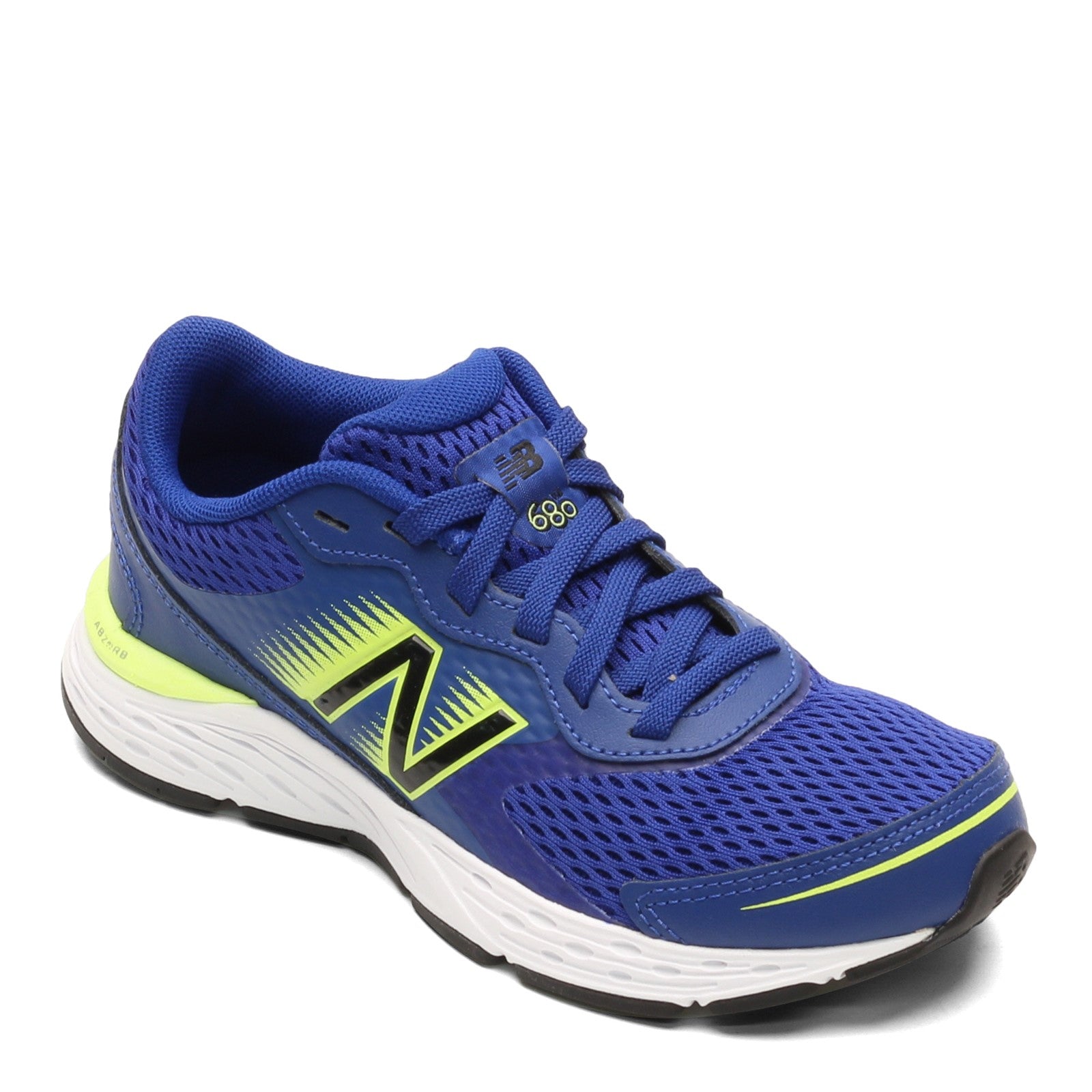 Boys Lace 680 Series Marine Blue/Lemon Slush