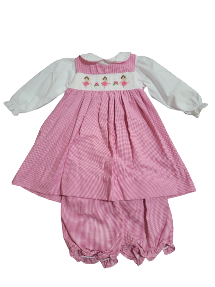 Dress w/Bloomer - Ballerina - Pink Check