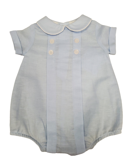 Dressy Bubble Blue Linen Short