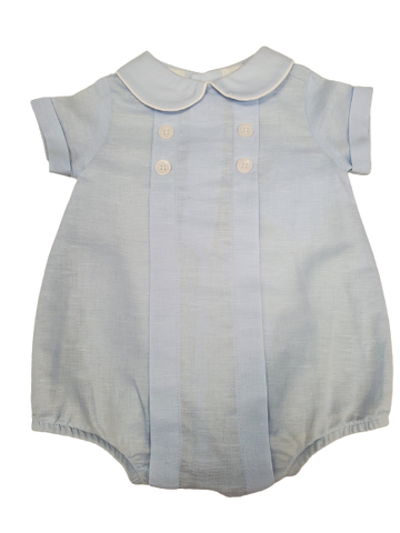 Dressy Bubble Blue Linen Short