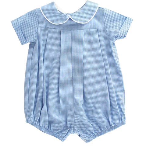 Egg Print/Blue Check Seersucker, Dressy Bubble Short
