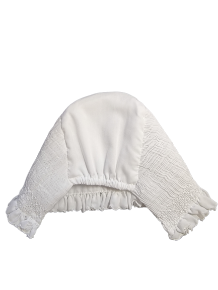 Smocked Bonnet WHITE