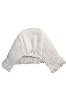 Smocked Bonnet WHITE