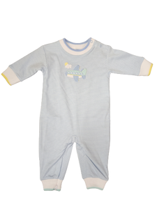 Stripe Knit Longall with Airplane