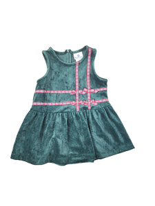 Stretch Cord Jumper with Plaid Ribbon