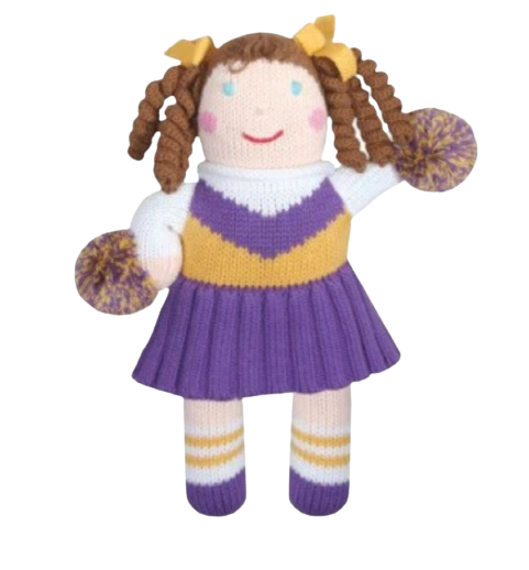Knit Cheerleader Purple and Gold