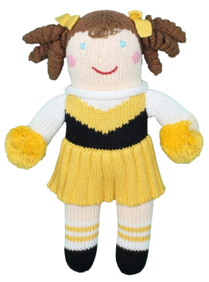 Knit Cheerleader Black and Gold