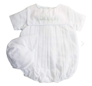 Boys Romper Train, White