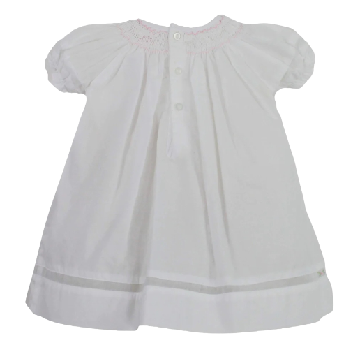 Smocked Daygown with Viole Insert