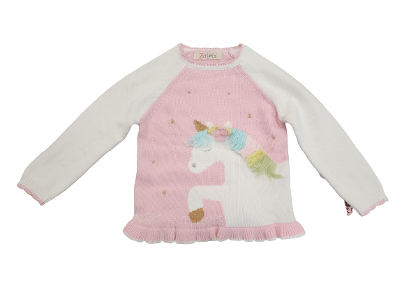 Unicorn, Pink Knit Sweater