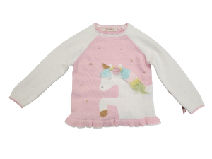 Unicorn, Pink Knit Sweater