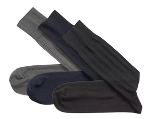 Mens 3pk Solid Rib Sock Multi