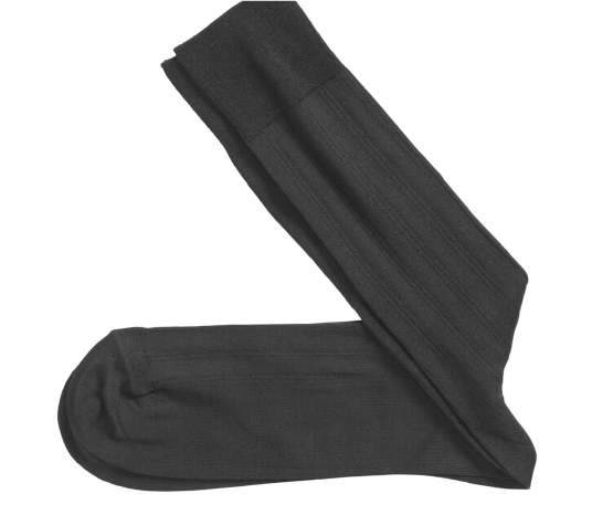 Prima Cotton Ribbed Socks Charcoal