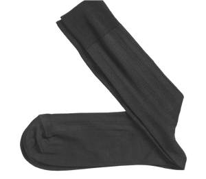 Prima Cotton Ribbed Socks Charcoal