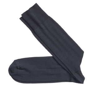 Prima Cotton Ribbed Socks Navy