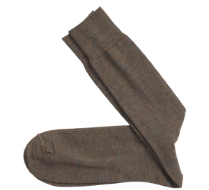 Wool Ribbed Sock Peat Brown