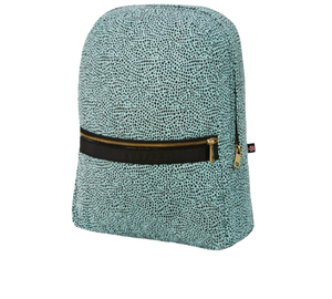 Mint Small Backpack, Aqua Cheeta