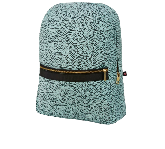 Mint Small Backpack, Aqua Cheeta