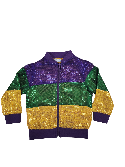 Purple Green & Gold Sequins Jacket Youth/Adults