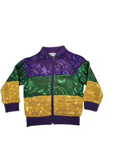 Purple Green & Gold Sequins Jacket Youth/Adults
