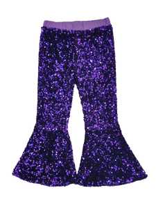 Purple Sequins GoGo Pants Youth