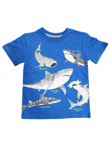 Shark Pattern Graphic Print Top