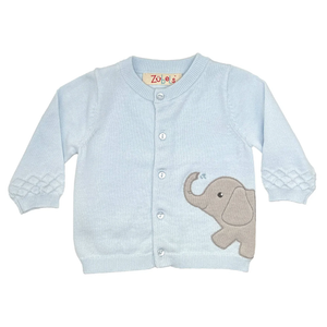 Sweater, Baby Blue, Elephant