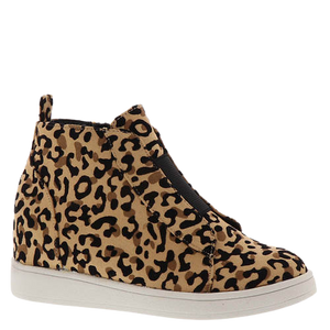 Girls Wedge Sneaker Leopard Print