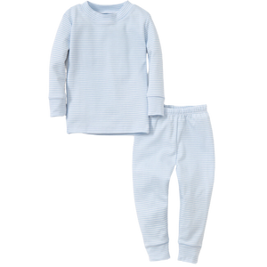 Stripe Pajama Set -Snug Fit - Light Blue