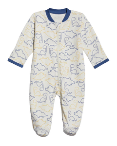 Footie w/Zip Dino Duo