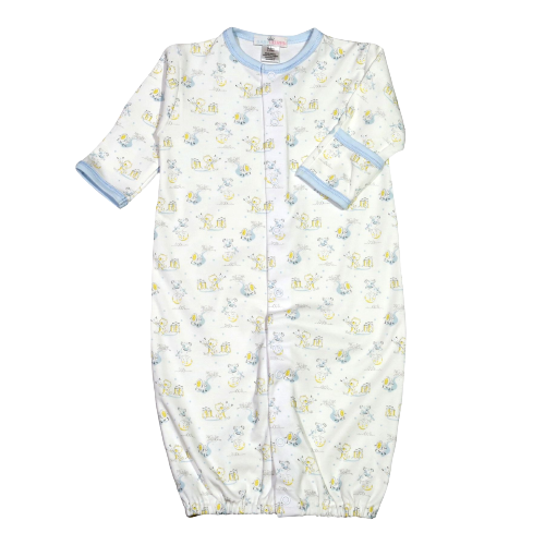 Nursery Rhymes Blue Pima Converter Gown