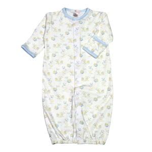 Nursery Rhymes Blue Pima Converter Gown