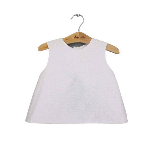 Popover Top & Ruffle Bloomers Bubble, White