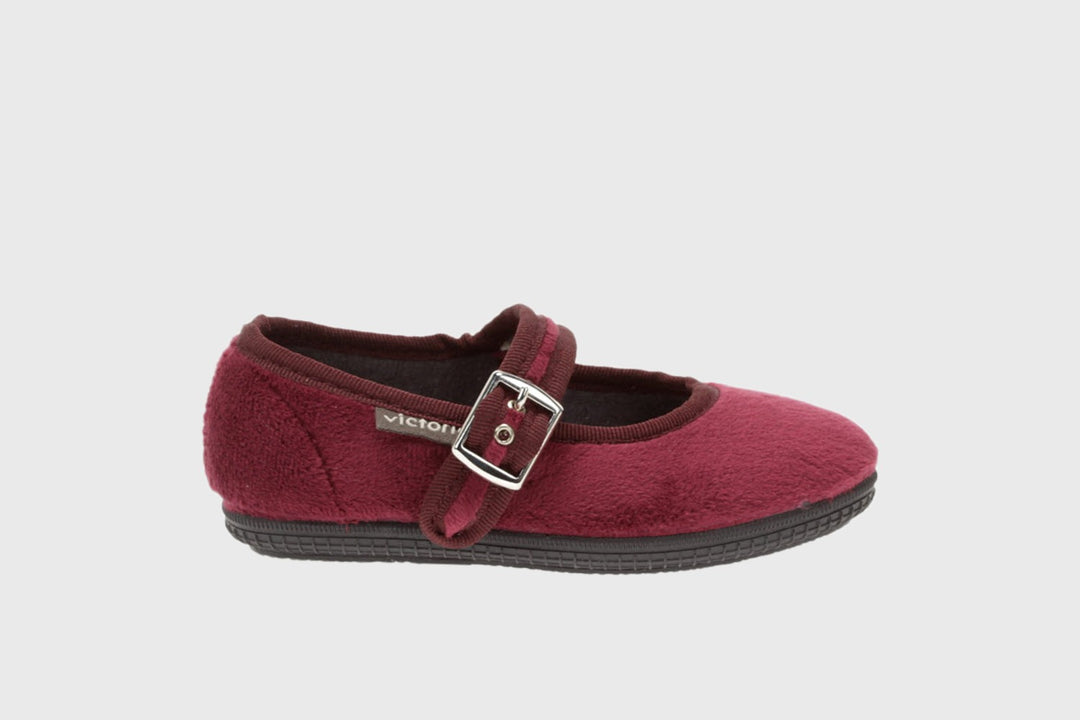ODA Velvet Ballet Pump Burgundy