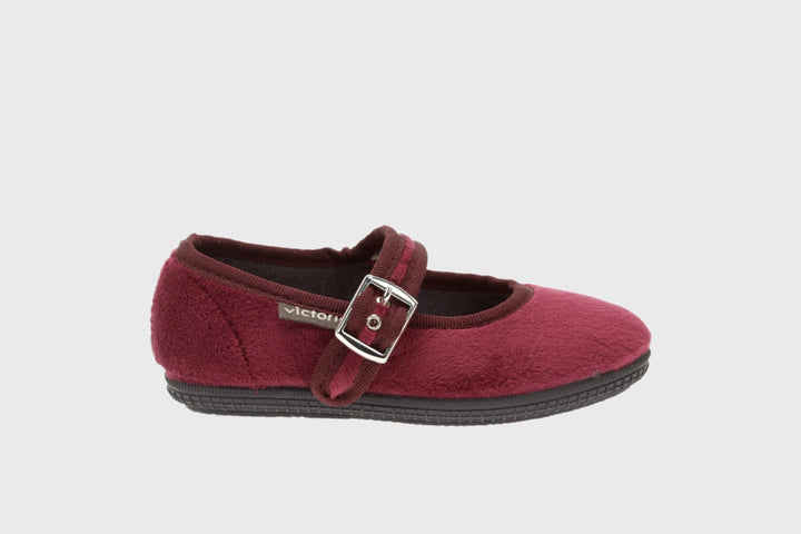 ODA Velvet Ballet Pump Burgundy
