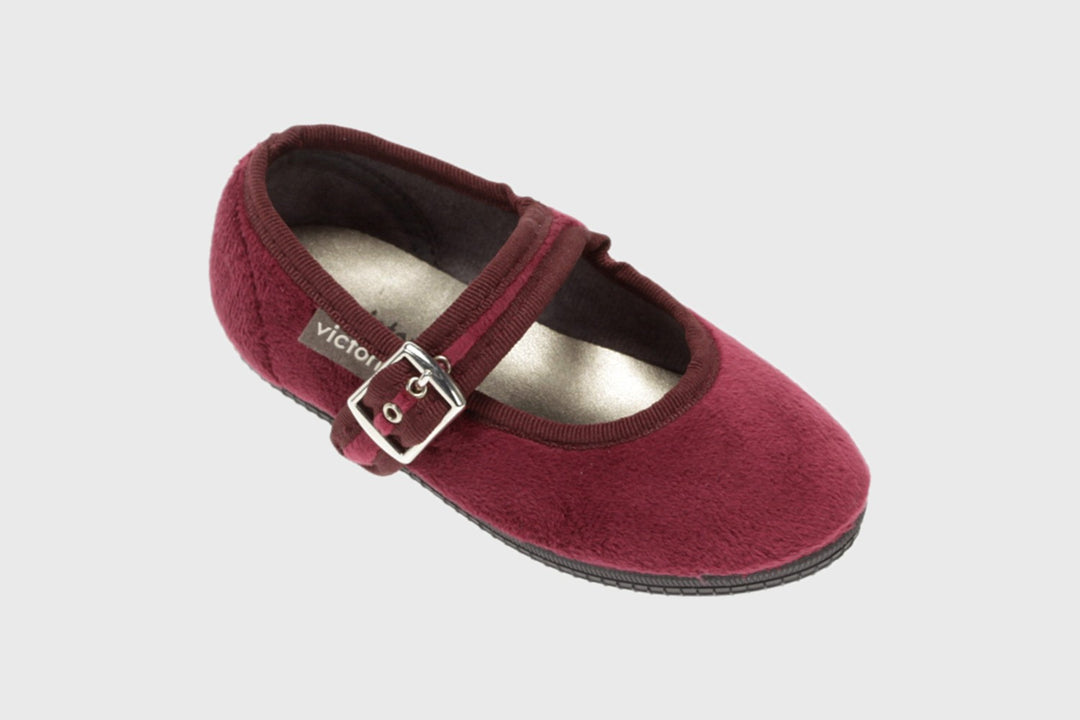 ODA Velvet Ballet Pump Burgundy