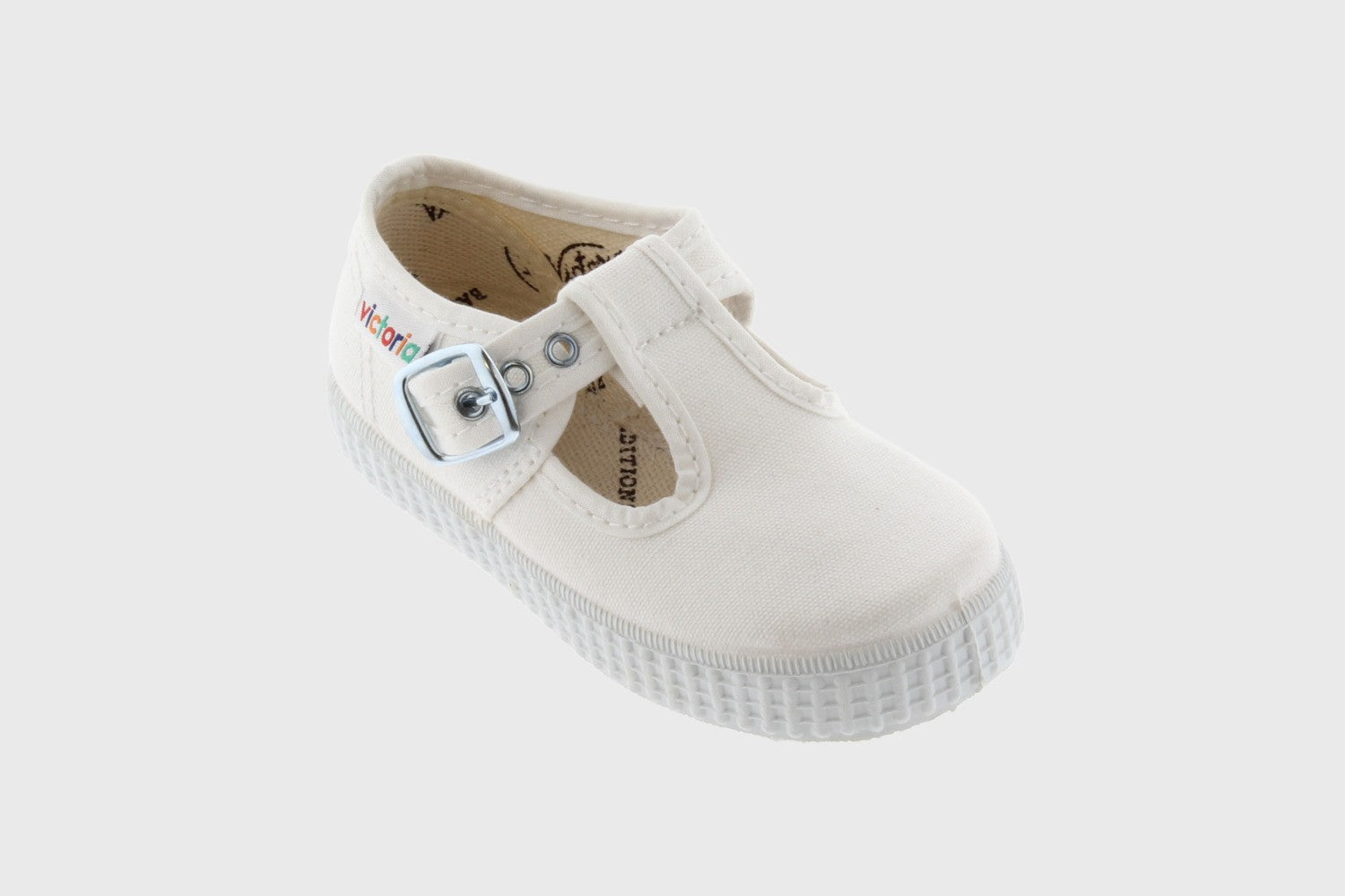1915 Sandal with Canvas Buckle White