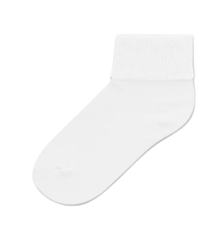 Piccolo Triple Roll Socks - White