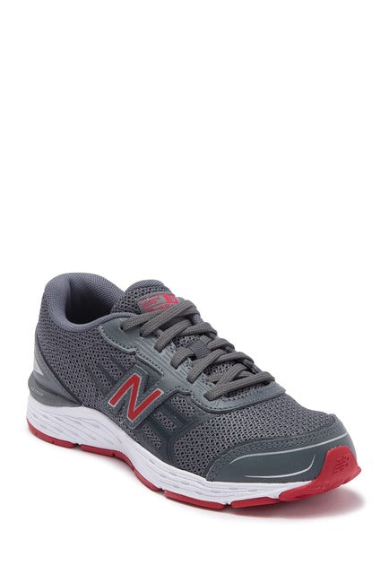 Boys Lace  680 Series Gun Metal/Red