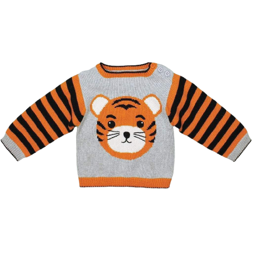 Tiger Cotton Knit Sweater (Unisex)