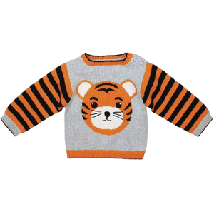 Tiger Cotton Knit Sweater (Unisex)