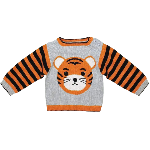 Tiger Cotton Knit Sweater (Unisex)