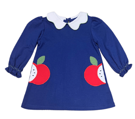 Zuccini Applique Girls Apple Dress